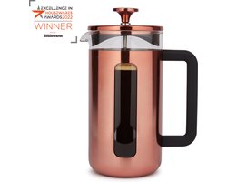 La Cafetière Pisa koffiezetapparaat met glazen frame, roestvast geborsteld staal