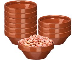 La Dehesa Soepkommen / serveer schaaltje - 10x - terracotta - D15 x 6 cm - aardewerk - Spaanse sfeer - 600 ml