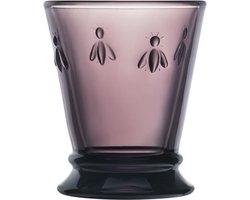 La Rochère Bee - waterglas - bijtjes - paars - handgeblazen - H 4 cm