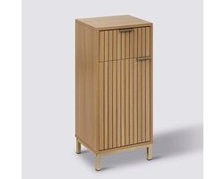 Laag kast Tasso - Bamboe, MDF, 33 x 28 x 80 cm