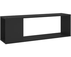 Laag TV-Meubel voor O-LED, Smart TV - Wandmeubel met Opbergkast - Zwart Bewerkt Hout