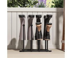 Laarzenrek voor Buiten - Zwart Metaal - Klompenrek Schoenenrek