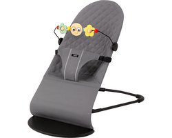 Laavir® Baby Wipstoel - Inklapbaar & Draagbaar - Verstelbare Rugleuning - Speelboog & Veiligheidsgordel - Grijs