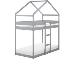 LABATUT - Stapelbed - Grijs - 90 x 200 cm - Dennenhout