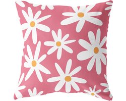 LABEL-R Buitenkussen margrietjes roze