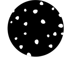 Label2X Muurcirkel kids dots zwart - Ø 12 cm / Forex - Wandcirkel kids dots - Wandcirkel kinderkamer - Wandcirkel rond - Wanddecoratie woonkamer - Wandcirkel - Muurcirkel binnen - Wandbord rond - Muurcirkel - WallCircle