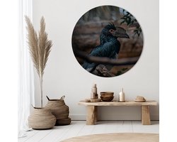 Label2X - Muurcirkel special bird - Ø 12 cm - Forex - Multicolor - Wandcirkel - Rond Schilderij - Muurdecoratie Cirkel - Wandecoratie rond - Decoratie voor woonkamer of slaapkamer