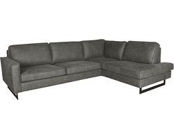 LABEL51 Allure Hoekbank - Grijs - Stof - Rechts - -