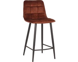 LABEL51 Barstoel Jelt Rust Velours