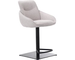 LABEL51 Beauty Barkruk - Naturel - Stof - Gaslift - Kruk -