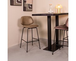 LABEL51 Bello Barkruk - Groen - Stof - Hoog - Kruk -