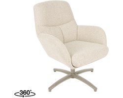 LABEL51 Chill Zone Fauteuil - Naturel - Royal Stof - One Size - - - Met Armleuning