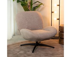 LABEL51 Clayton Fauteuil - BRUIN - Stof - One Size - -