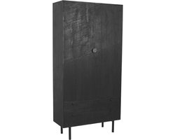 LABEL51 Cotia Bergkast - Zwart - Hout - Hoge Kast