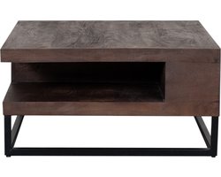 LABEL51 Cube Salontafel - BRUIN - Stof - 80 cm