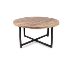LABEL51 Dex Salontafel - Naturel - Hout - 80 cm - Rond