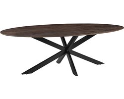 LABEL51 Eettafel James Ovaal Espresso 210cm