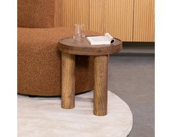 LABEL51 Elly Bijzettafel - Bruin - Hout - 42 cm