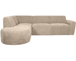 LABEL51 Espen Hoekbank - Bruin - Velvet - Links - - - Met Armleuning