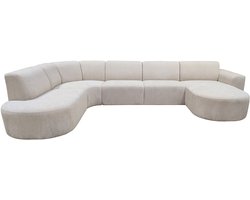 LABEL51 Evito Hoekbank - Naturel - Velvet - U-Bank Links - -
