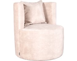 LABEL51 Evy Fauteuil - Naturel - Velvet - 65 cm - -