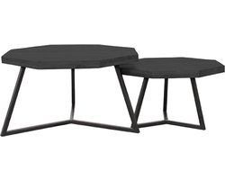 LABEL51 Figure Salontafel - Zwart - Hout - 70 cm