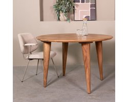 LABEL51 Fly Eetkamertafel - Bruin - Hout - 120 cm - Rond