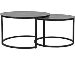 LABEL51 Grand Salontafel - Grijs - Metaal - 75 cm