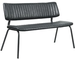 LABEL51 Gusto Eetkamerbank - Zwart - Kunstleer - 120 cm