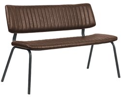 LABEL51 Gusto Eetkamerbanken - Bruin - KunstLeer - 120 cm - -
