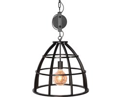 LABEL51 - Hanglamp Fuse - Staal - Zwart - Industrieel - 47x47x42 cm