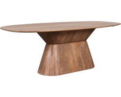 LABEL51 Jagger Eetkamertafel - Bruin - Hout - 200 cm - Ovaal