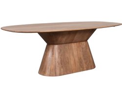 LABEL51 Jagger Eetkamertafel - BRUIN - Hout - 220 cm - Ovaal