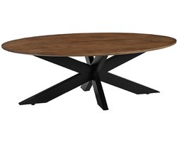 LABEL51 James Salontafel - BRUIN - Hout - 130 cm - Ovaal