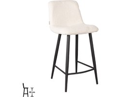LABEL51 Jep Barkruk - Wit - Stof - Zithoogte 66 - Kruk -