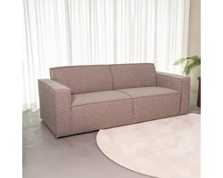 LABEL51 Kay Bank - Bruin - Stof - 3-Zits