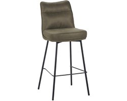 LABEL51 Lennon Barkruk - Groen - Stof - Hoog - Kruk -