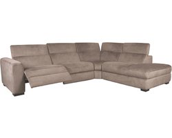 LABEL51 Livordo Hoekbank - Bruin - Velvet - Rechts - - - Met Armleuning