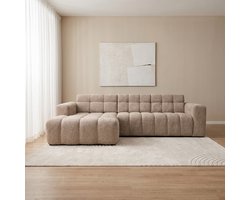 LABEL51 Luna Hoekbank - Bruin - Stof - Loungebank Links - -