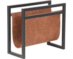LABEL51 Magazinehouder Decoratie - Bruin - Leer - One Size