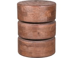LABEL51 Milly Bijzettafel - Bruin - Hout - 35 cm - Rond