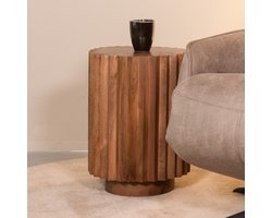LABEL51 Novan Bijzettafel - Bruin - Hout - 35 cm