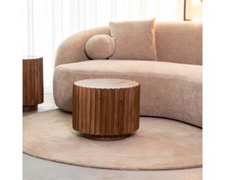 LABEL51 Novan Salontafel - Bruin - Hout - 50 cm - Rond