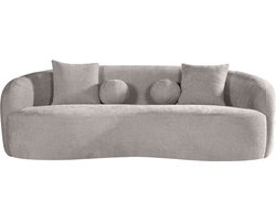 LABEL51 Novo Bank - Grijs - Velvet - 3-Zits - - - Met Armleuning