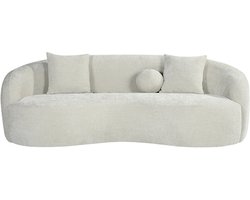 LABEL51 Novo Bank - Naturel - Velvet - 2,5-Zits - - - Met Armleuning
