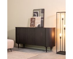 LABEL51 Oliva Dressoir - Zwart - Eiken - 180 cm