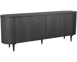 LABEL51 Oliva Dressoir - Zwart - Eiken - Dressoir 220 cm