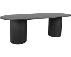 LABEL51 Oliva Eetkamertafel - Zwart - Eiken - 240x120 cm