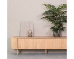LABEL51 Oliva Tv-meubel - Naturel - Eiken - Tv-Meubel 220 cm