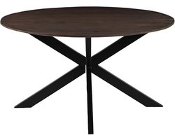 LABEL51 Otis Eetkamertafel - Bruin - Hout - 130 cm - Rond